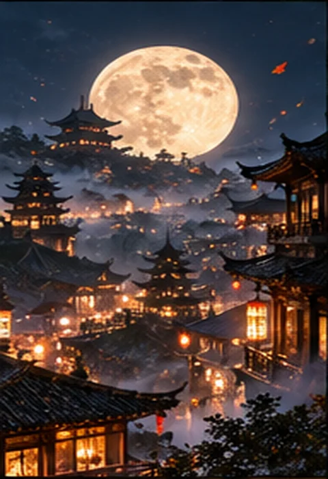 月下长亭 · 艺术概念图（非真实剧照）