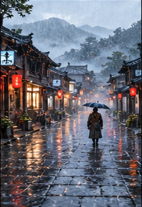 长安雨夜 · 艺术概念图（非真实剧照）