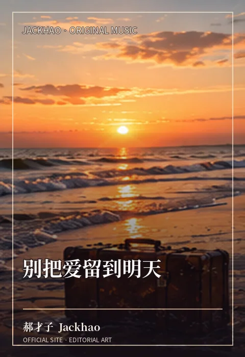 《别把爱留到明天》歌曲封面：明天太远，爱要趁今天说