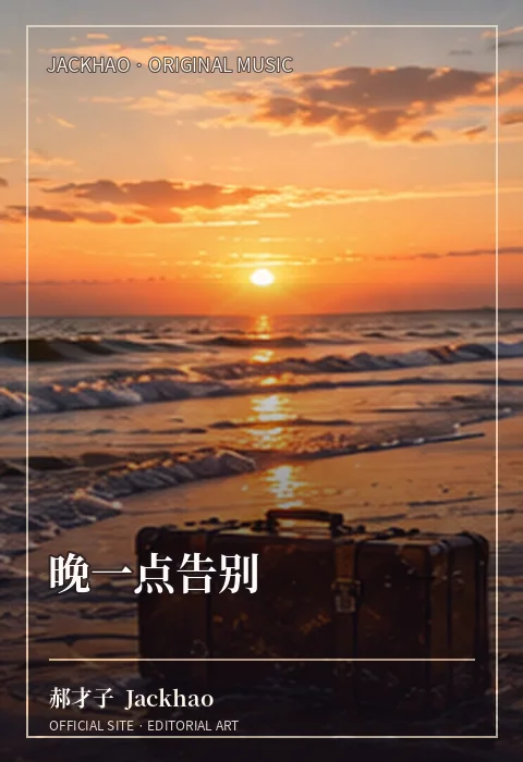 《晚一点告别》歌曲封面：能不能晚一点告别，再多坐一会儿