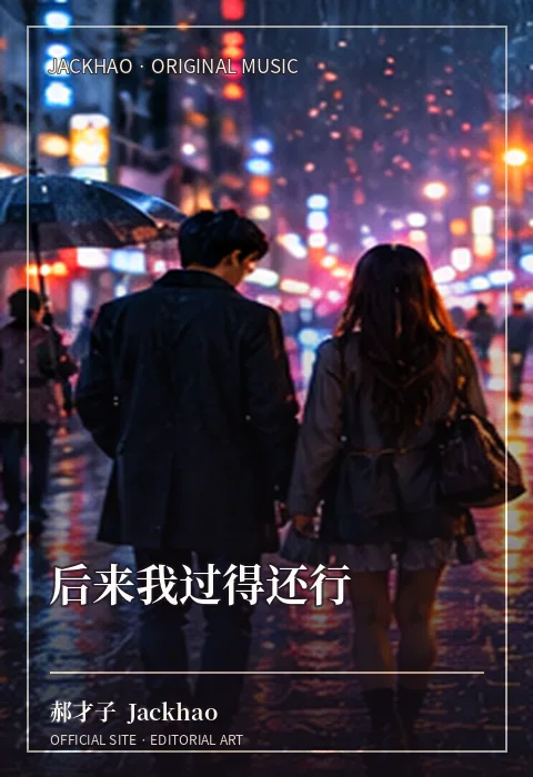 《后来我过得还行》歌曲封面：“后来我过得还行”，是一句看似轻描淡写，却藏着许多没说出口的遗憾