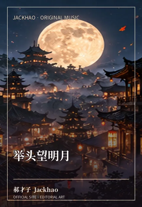 《举头望明月》歌曲封面：举头望明月，低头想起的是故乡和故人