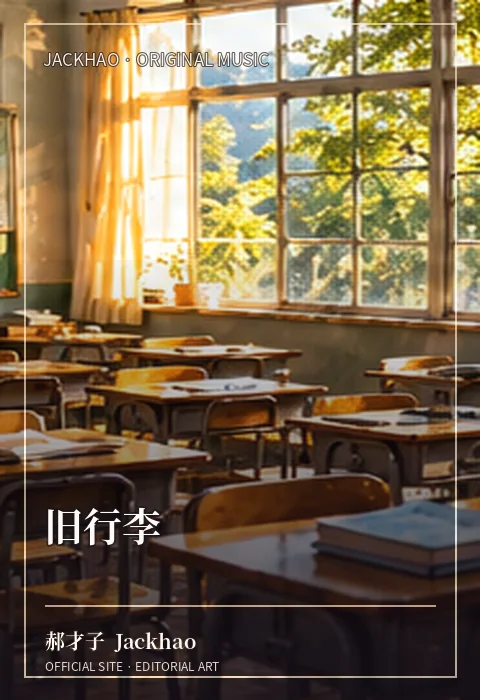 《旧行李》歌曲封面：一只旧行李，装着走过的路和没舍得扔的从前