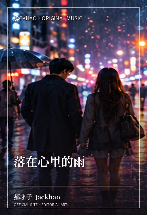 《落在心里的雨》歌曲封面：窗外没有雨，心里却下了一整夜