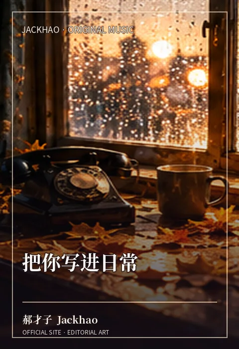《把你写进日常》歌曲封面：真正长久的爱，不只存在于誓言里，也藏在一日三餐、清晨晚安和每一个平凡日常里