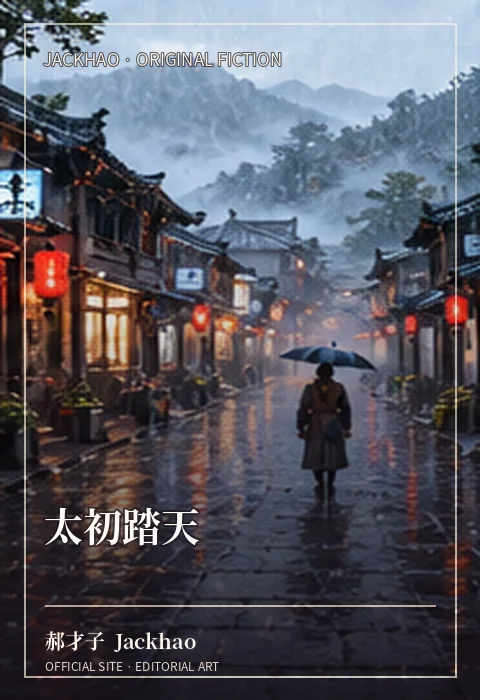 《太初踏天》小说封面:废脉少年坠入太初裂谷,从此以凡心踏天、逆命成道
